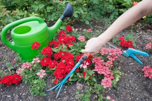 Satisfied clients enjoying their Gardener Limehouse maintained gardens